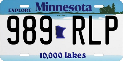 MN license plate 989RLP