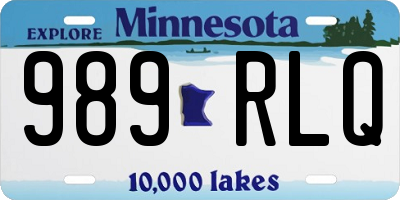 MN license plate 989RLQ