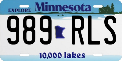 MN license plate 989RLS