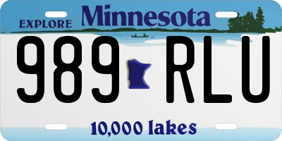 MN license plate 989RLU