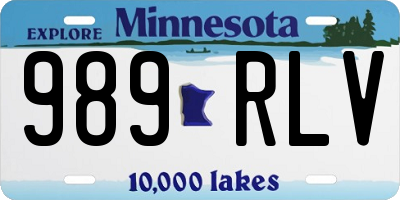 MN license plate 989RLV