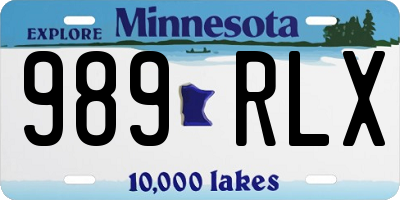 MN license plate 989RLX