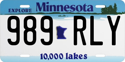 MN license plate 989RLY