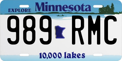 MN license plate 989RMC