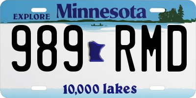 MN license plate 989RMD