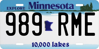 MN license plate 989RME