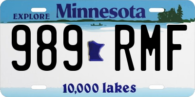 MN license plate 989RMF