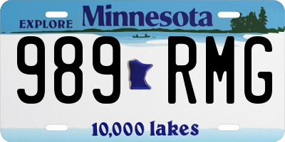 MN license plate 989RMG
