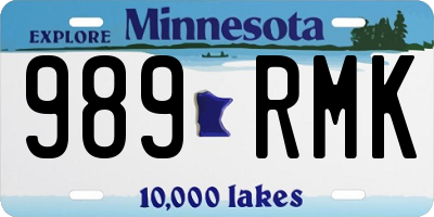 MN license plate 989RMK