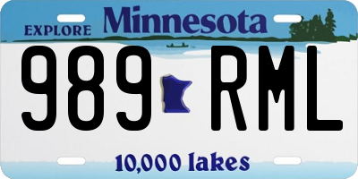 MN license plate 989RML