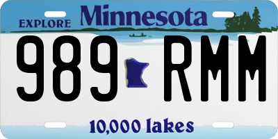 MN license plate 989RMM