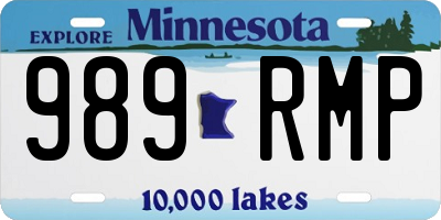 MN license plate 989RMP