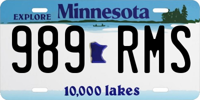 MN license plate 989RMS