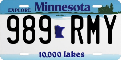 MN license plate 989RMY