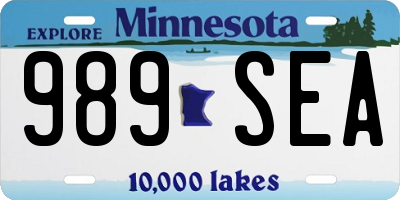MN license plate 989SEA
