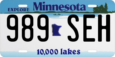 MN license plate 989SEH
