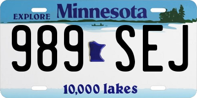 MN license plate 989SEJ