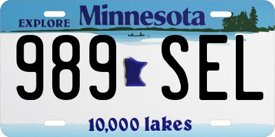 MN license plate 989SEL