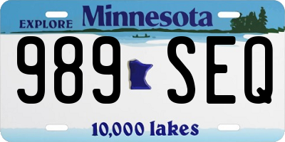 MN license plate 989SEQ