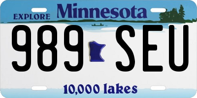 MN license plate 989SEU