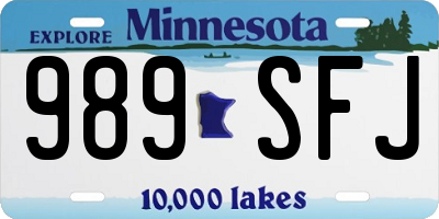 MN license plate 989SFJ