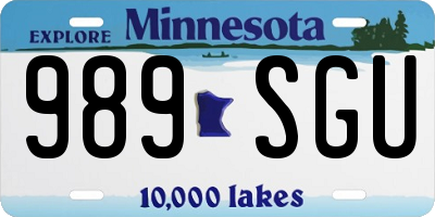 MN license plate 989SGU