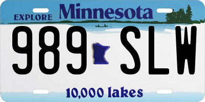 MN license plate 989SLW