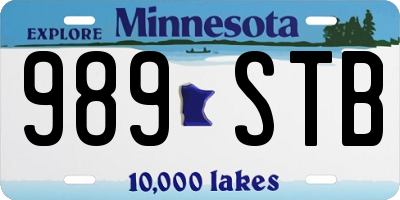 MN license plate 989STB