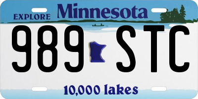 MN license plate 989STC