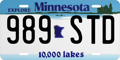 MN license plate 989STD