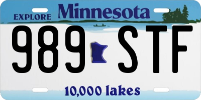 MN license plate 989STF