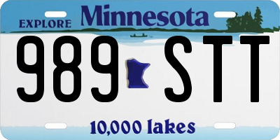 MN license plate 989STT