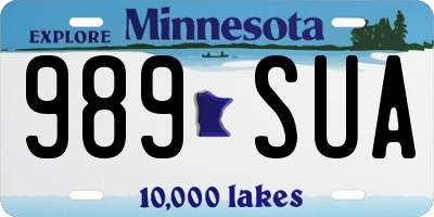 MN license plate 989SUA