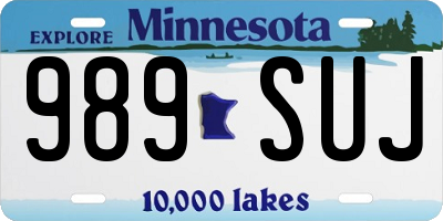 MN license plate 989SUJ