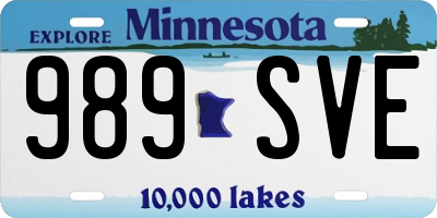 MN license plate 989SVE