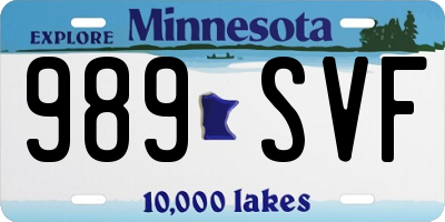 MN license plate 989SVF
