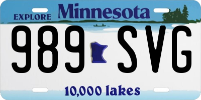 MN license plate 989SVG