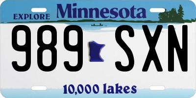 MN license plate 989SXN