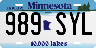 MN license plate 989SYL