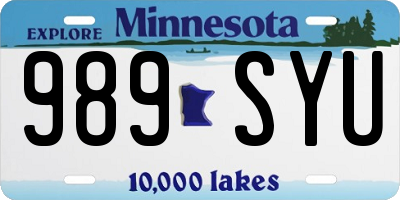 MN license plate 989SYU