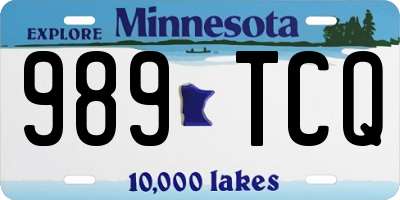 MN license plate 989TCQ
