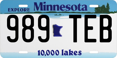 MN license plate 989TEB