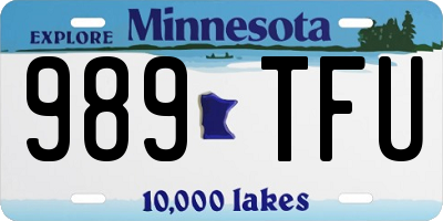 MN license plate 989TFU