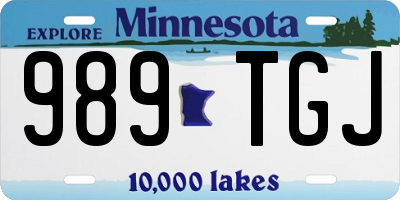 MN license plate 989TGJ
