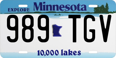 MN license plate 989TGV