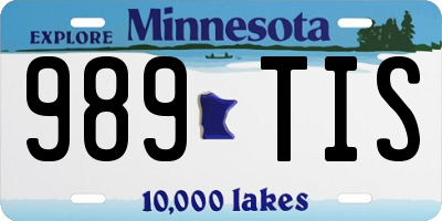 MN license plate 989TIS