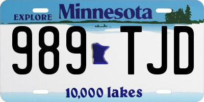 MN license plate 989TJD