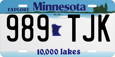 MN license plate 989TJK