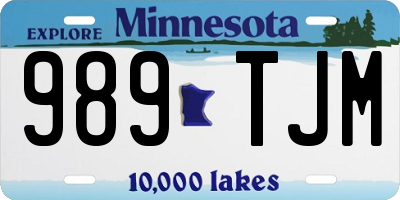 MN license plate 989TJM