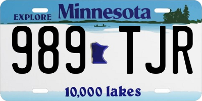 MN license plate 989TJR
